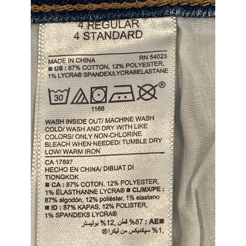 Old Navy Shorts Women's Size 4 Blue Denim Distressed Normcore Cuffed Preppy - Picture 4 of 5